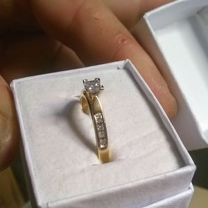 Diamond Engagement Promise Ring .40ct 14k gold
